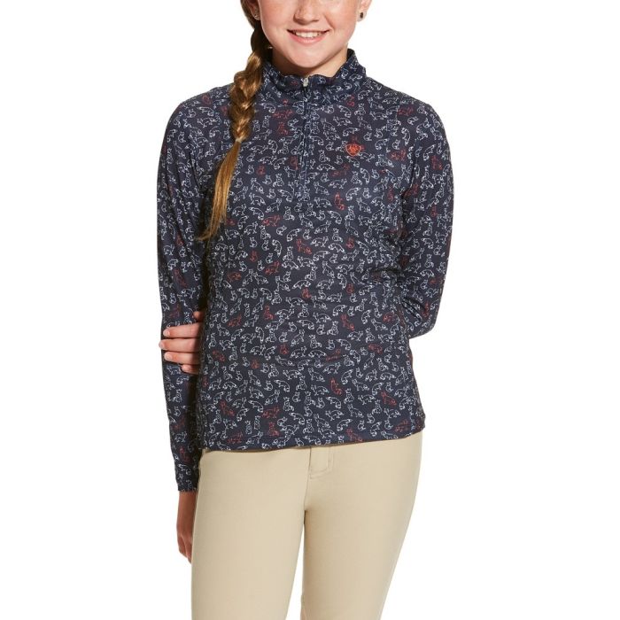 Ariat Girls Sunstopper - Navy Fox Print 