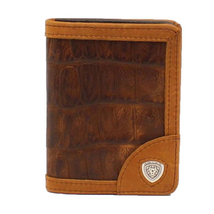 Ariat Men's Gator Print Bi-Fold Wallet