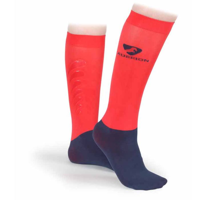 Aubrion Sudbury Performance Socks - Navy / Coral