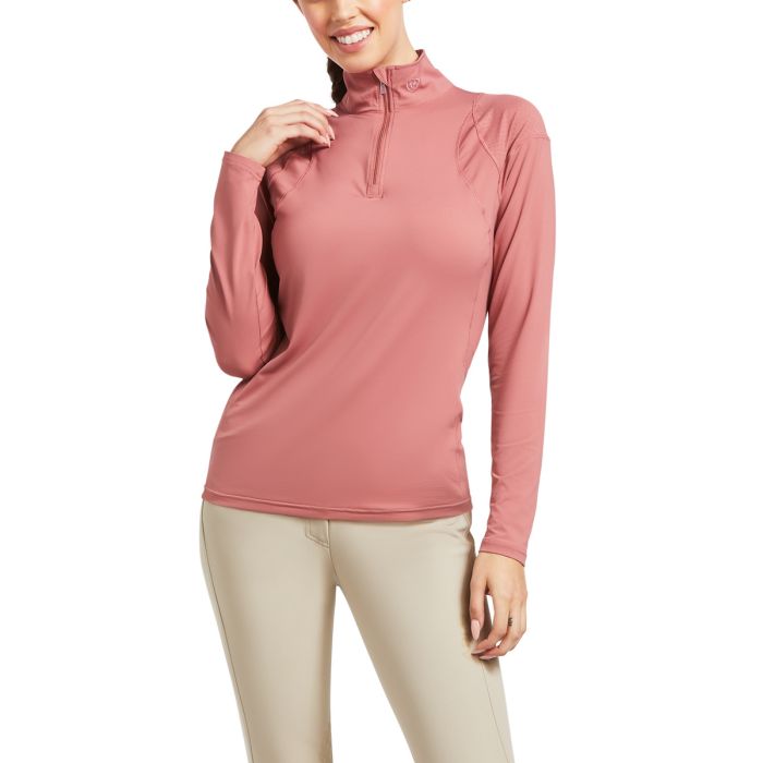 Ariat Ladies Auburn 1/4 Zip Baselayer - Antique Rubia - Sz S & L Only