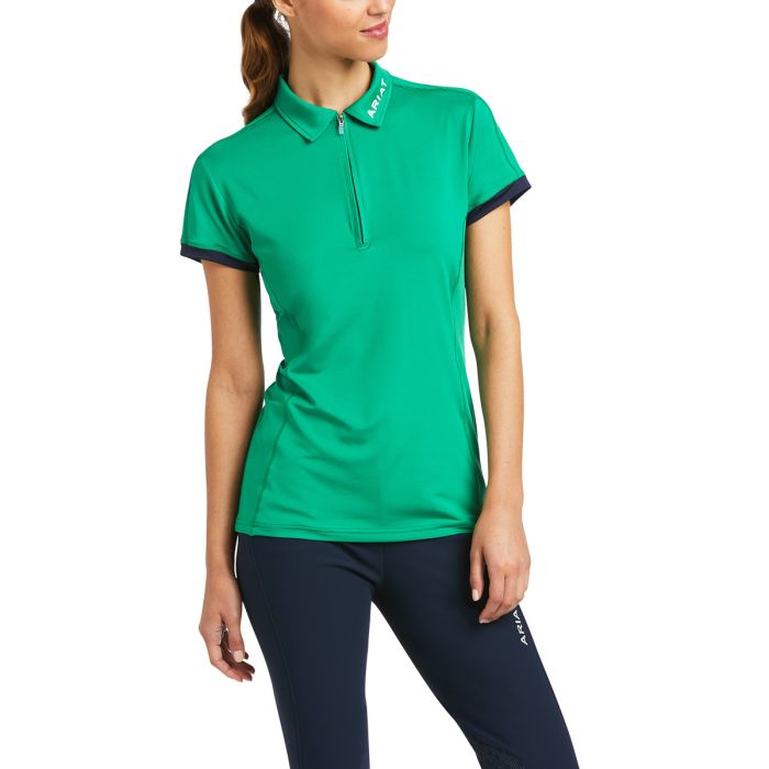 Ariat Ladies Bandera 1/4 Zip Polo - Pool Table