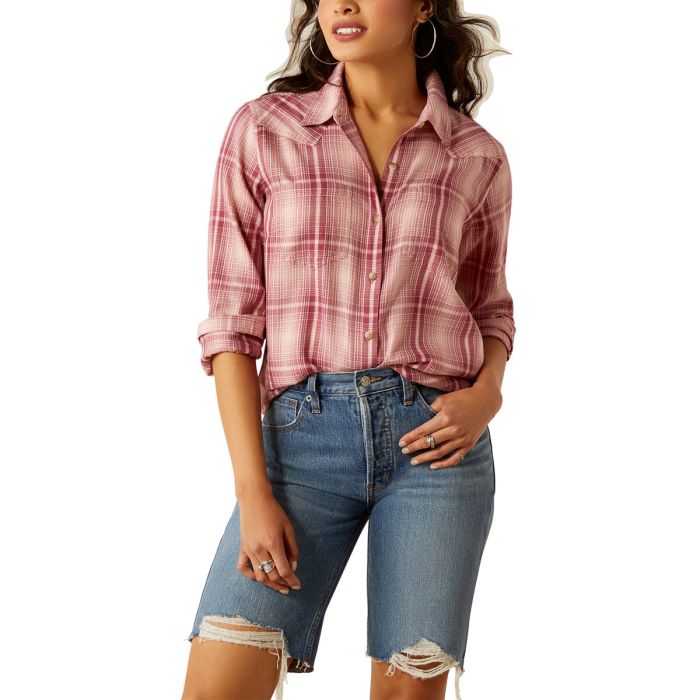 Ariat Ladies Real Billie Jean Long Sleeve Shirt - Delilah Plaid