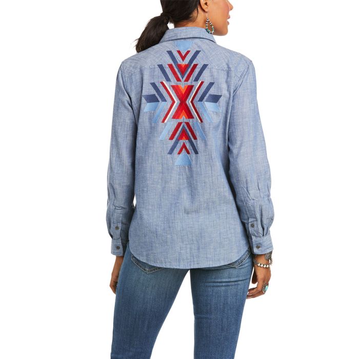 Ariat Women's Billie Jean Chambray Shirt - Sz XS Only