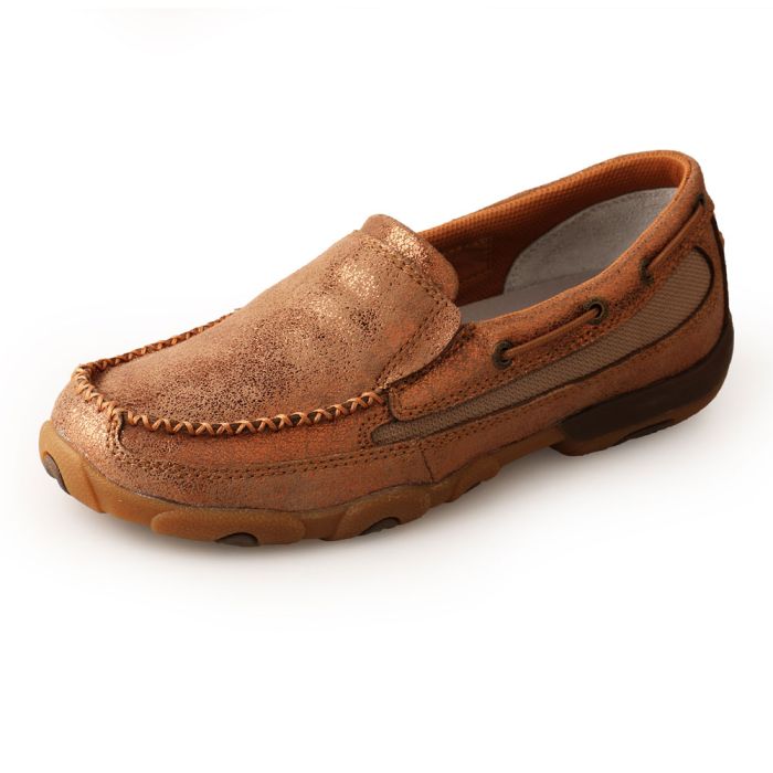 Twisted X Ladies Brown Lustre Mocs Slip On