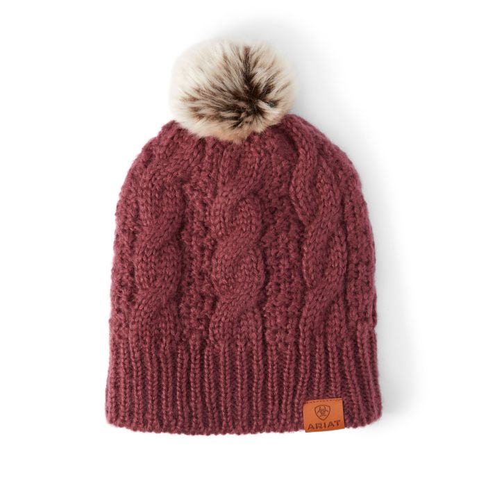 Ariat Cable Beanie - Windsor Wine