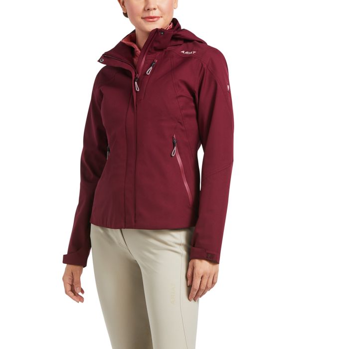 Ariat Womens Coastal Waterproof Jacket - Zinfandel
