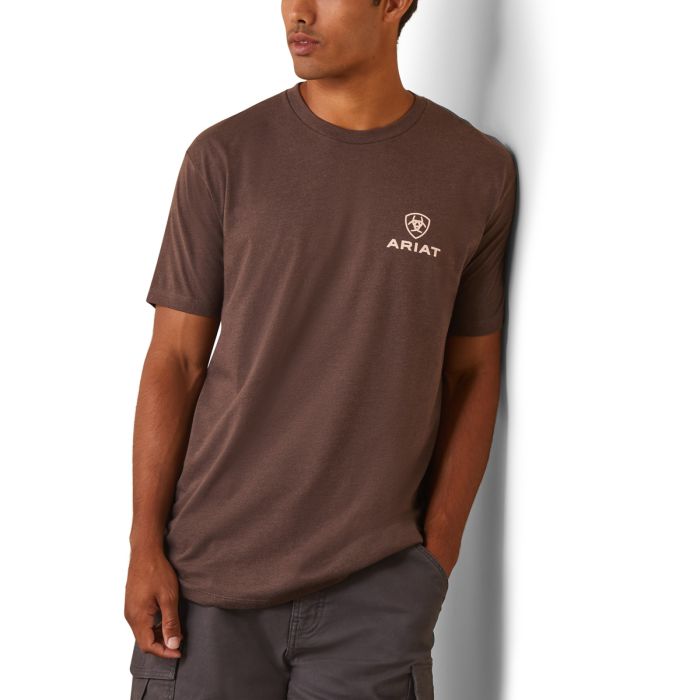 Ariat Mens Corps Tee - Brown Heather