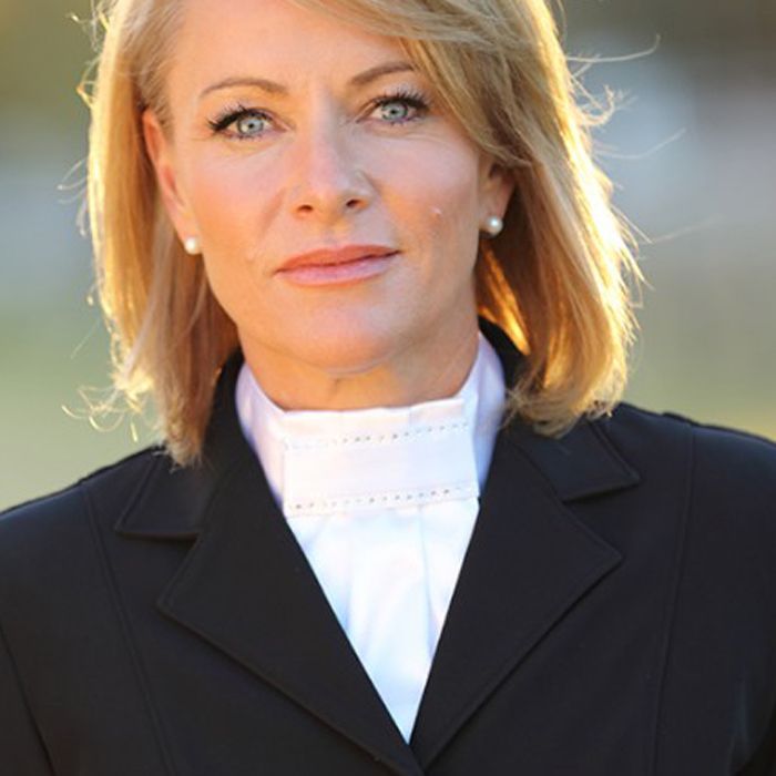 Huntingdon Stock Tie Double Row Crystals - White