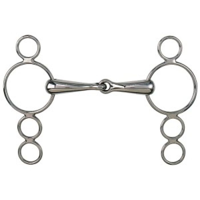 Equisteel Dutch Gag Snaffle with 4 Rings