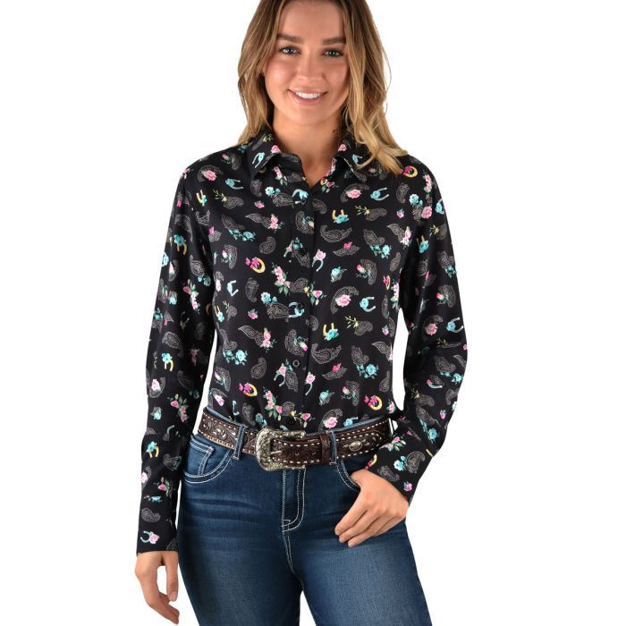 Pure Western Ladies Ellie Print L/S Shirt -  Sz 10 Only
