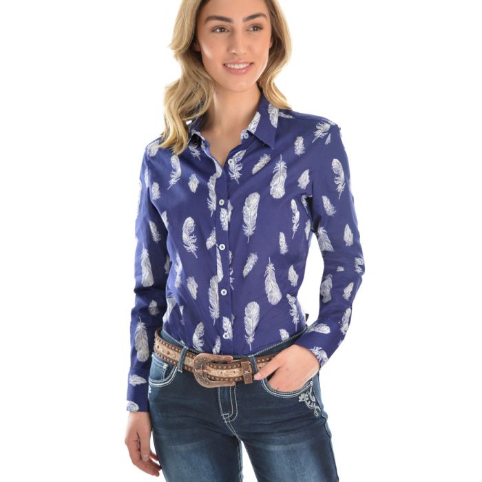 Pure Western Ladies Feather L/S Shirt