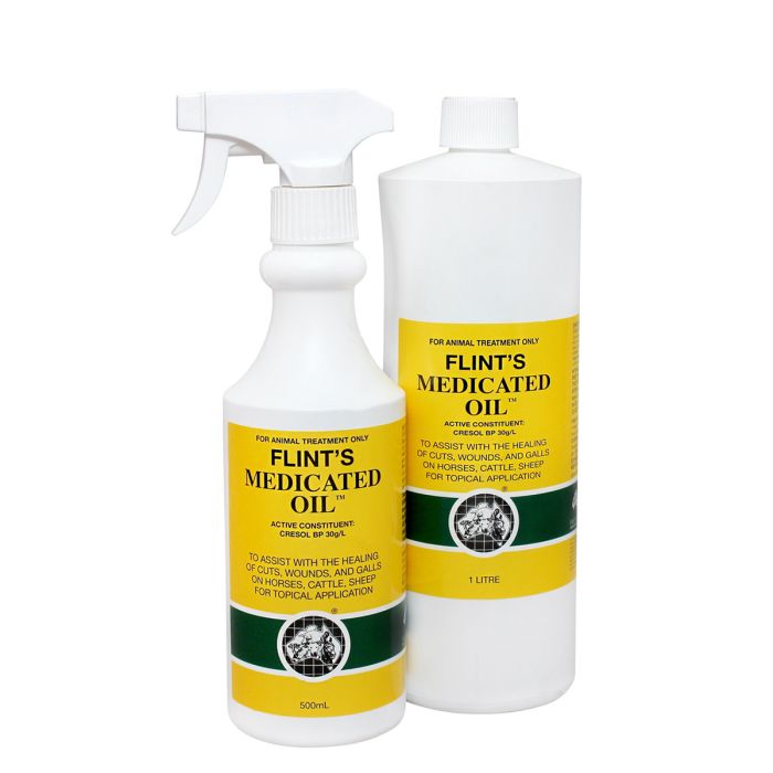 First aid supplies for animals - Flints medicated oil