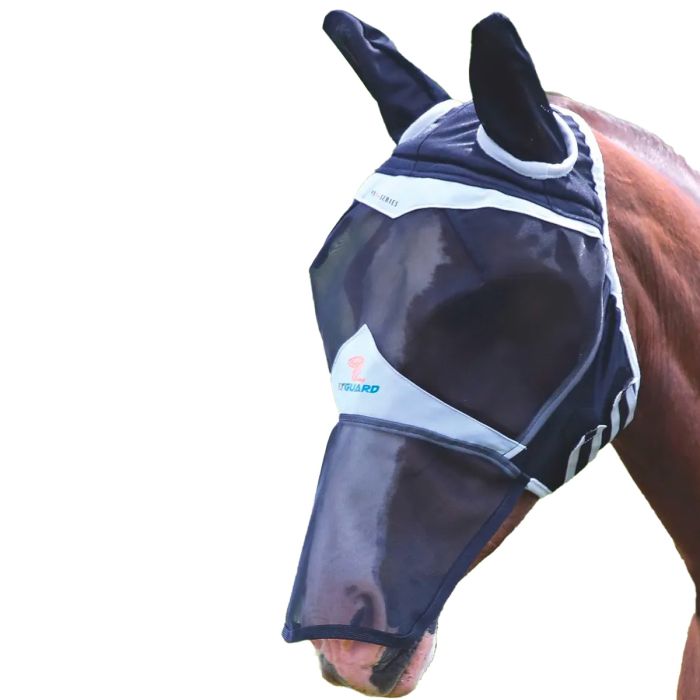 Shires FlyGuard Pro Fine Mesh Fly Mask with Ears & Nose