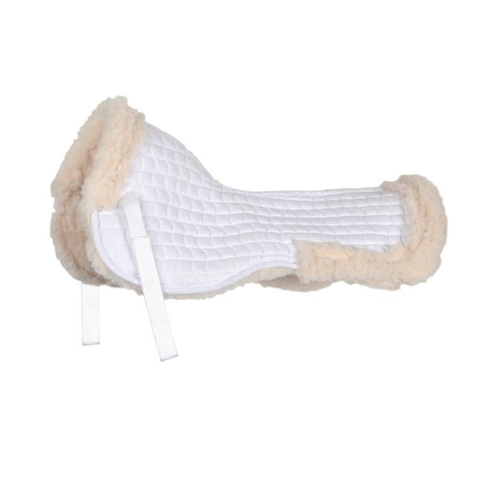 Shires Performance SupaFleece Saddle Half Pad - White - Full
