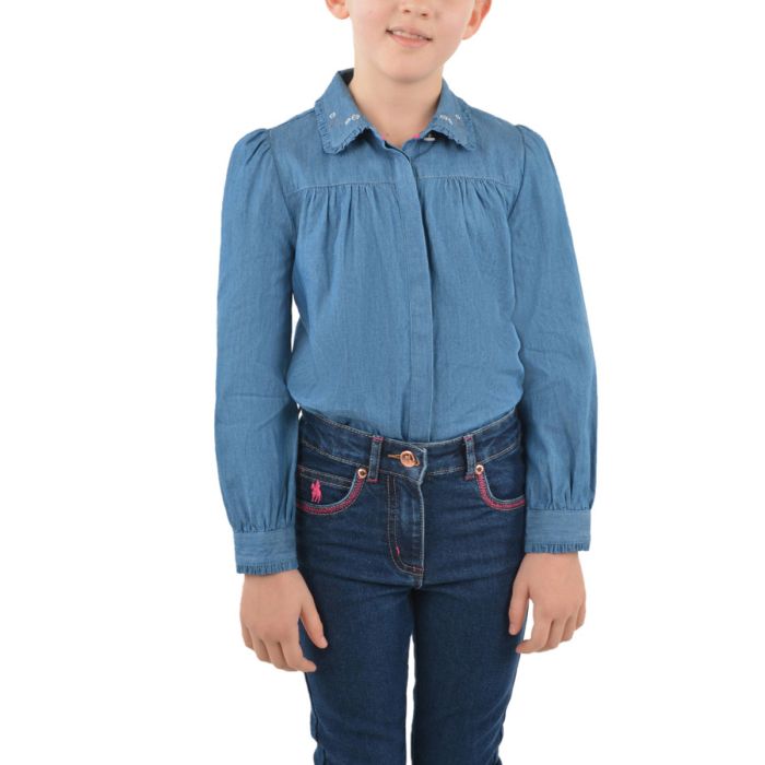 Thomas Cook Girls Georgia Long Sleeve Denim Shirt - Sz 8 & 10 Only