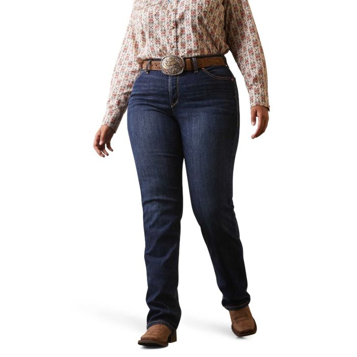 Ariat Womens R.E.A.L. Riding Jeans - Perfect Rise - Straight Leg - Plus Size - Greta