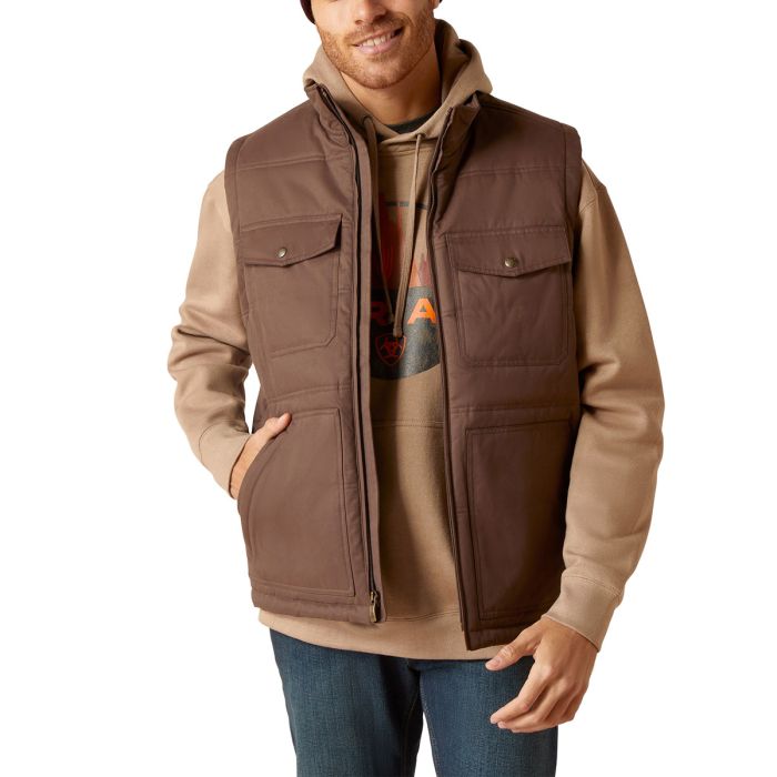 Ariat Men's Grizzly Canvas Vest - Bracken -  Sz S Only