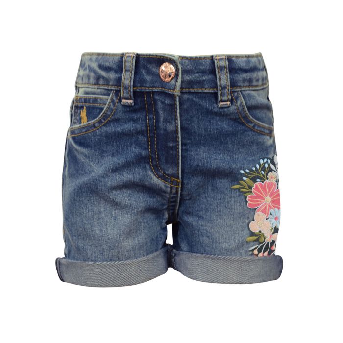Thomas Cook Girls Embroidered Denim Shorts - Sz12 Only