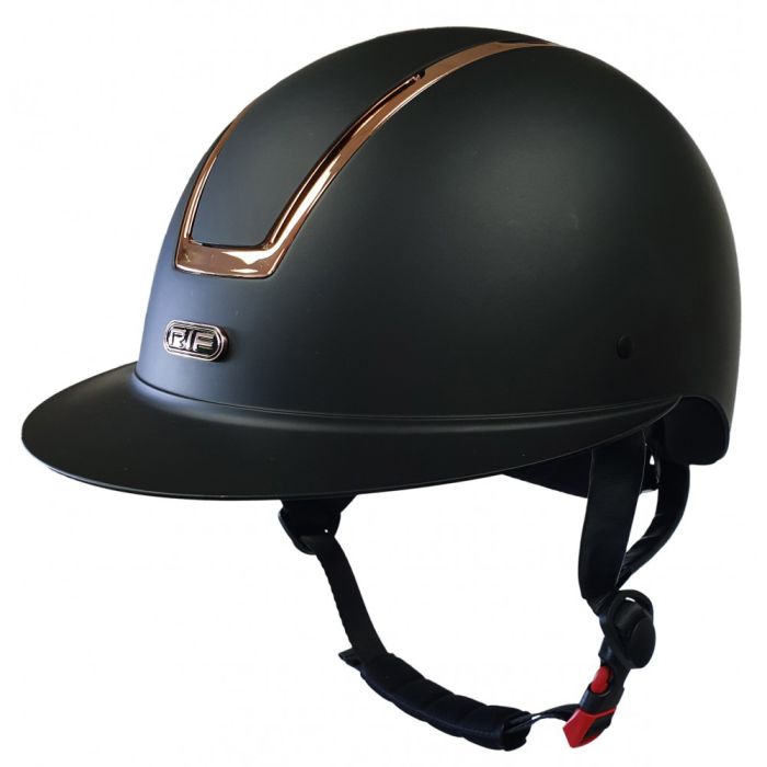 RIF Classic Riding Helmet - Black / Rose Gold