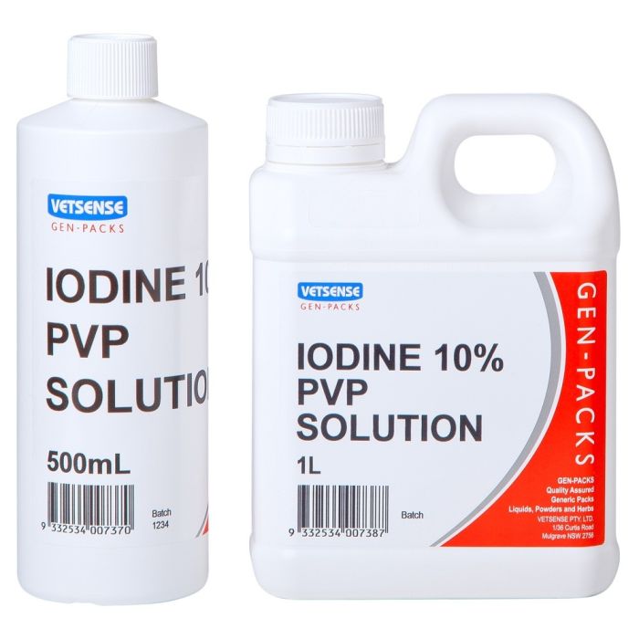 Iodine 10% PVP 500mL - Vetsense Gen-pack