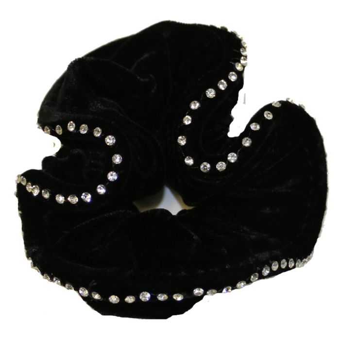 Huntington Crystal Scrunchie Black