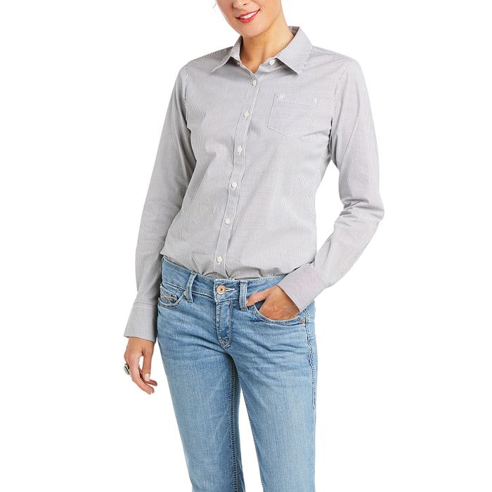 Ariat Women's Wrinkle Resistant Kirby Stretch Shirt - Periscope Stripe