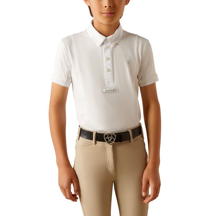 Ariat Kids TEK Short Sleeve Show Shirt - White