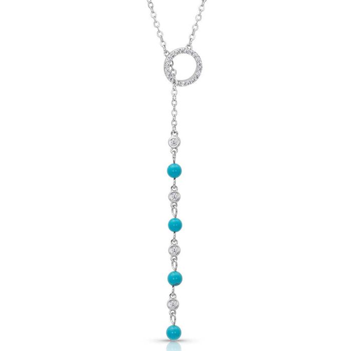 Montana Silversmiths Lariat Turquoise Drop Necklace