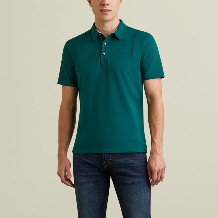 ARIAT Mens Medal Polo - Forest