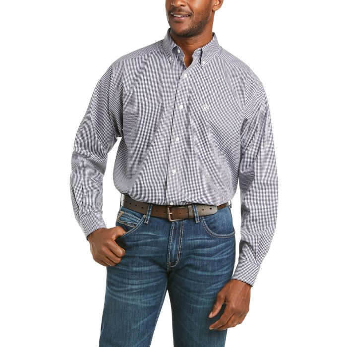 Ariat Men's Wrinkle Free Rennon Classic Fit Long Sleeve Shirt - Odyssey Gray
