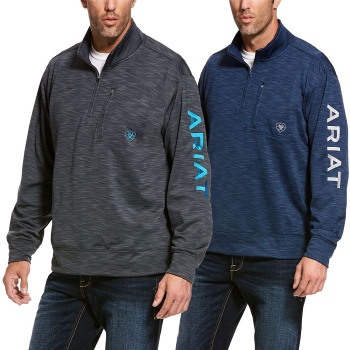 Ariat Men's Team Logo 1/4 Zip Top