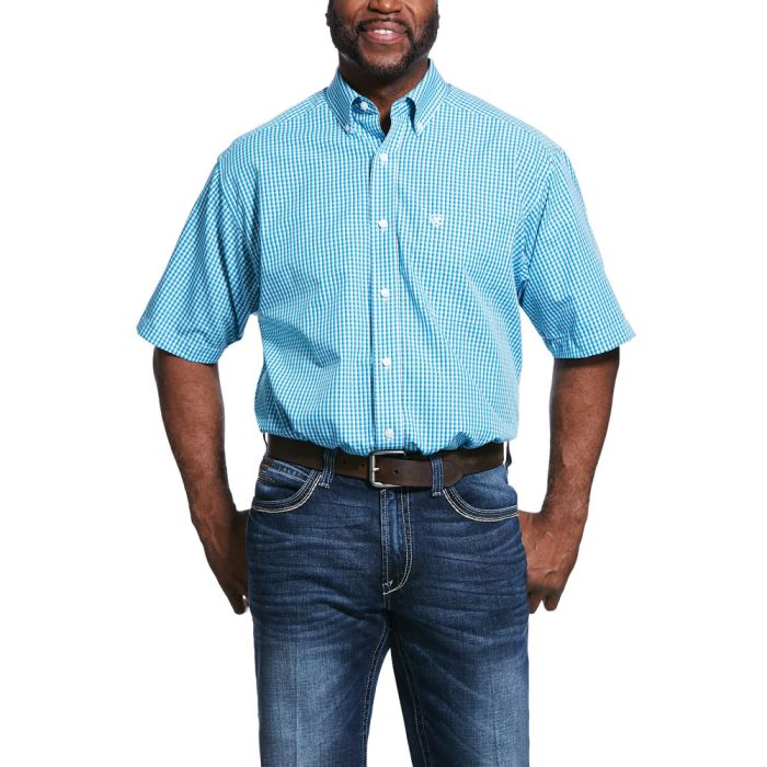 Ariat Men's Wrinkle Free Unland Classic Fit S/S Sleeve Shirt