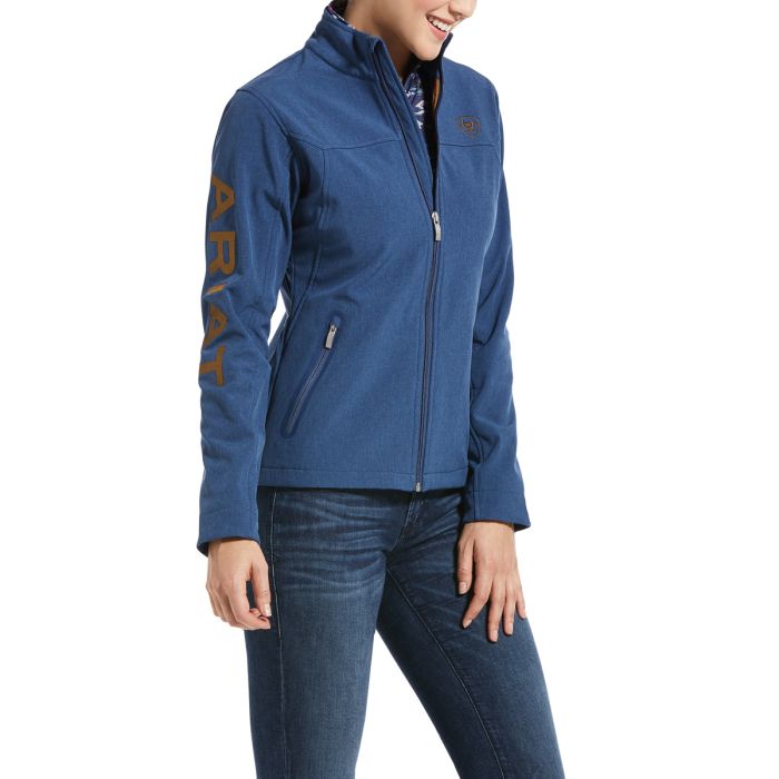 Ariat Womens New Team Softshell Jacket -  Marine Blue Heather