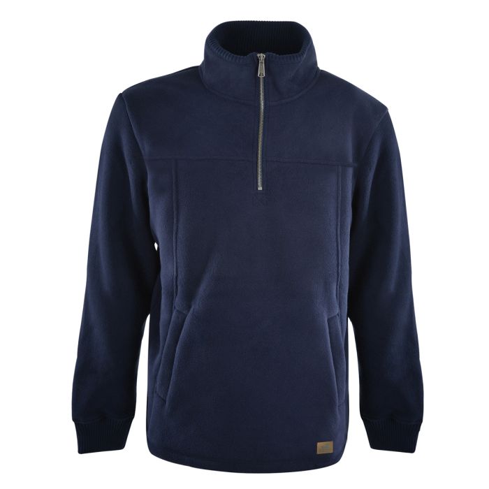 Dux Back Mens Pacific Bonded Fleece Zip Pullover - Navy