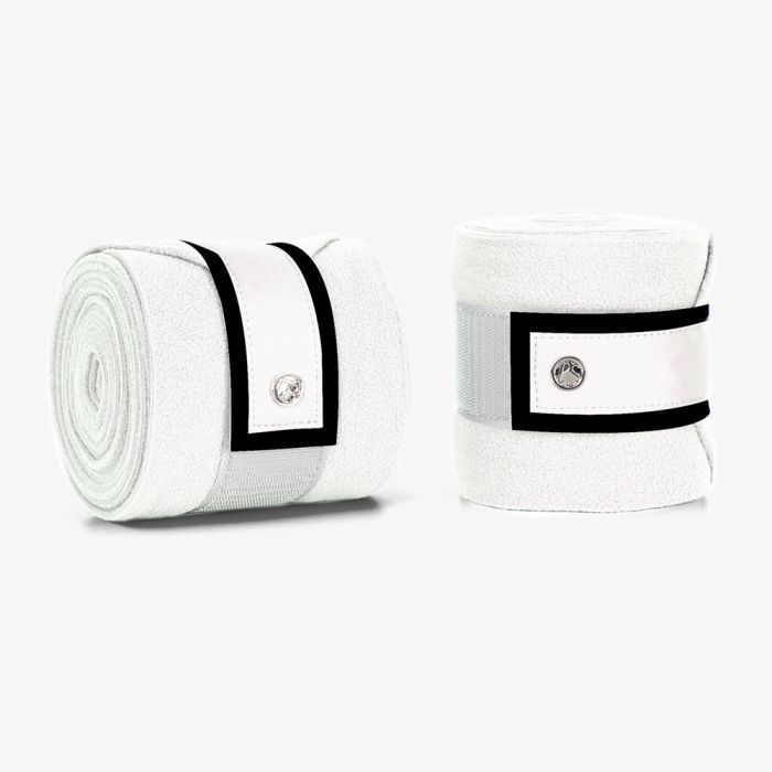 PSOS Polo Bandages - Winning Round - White / Black