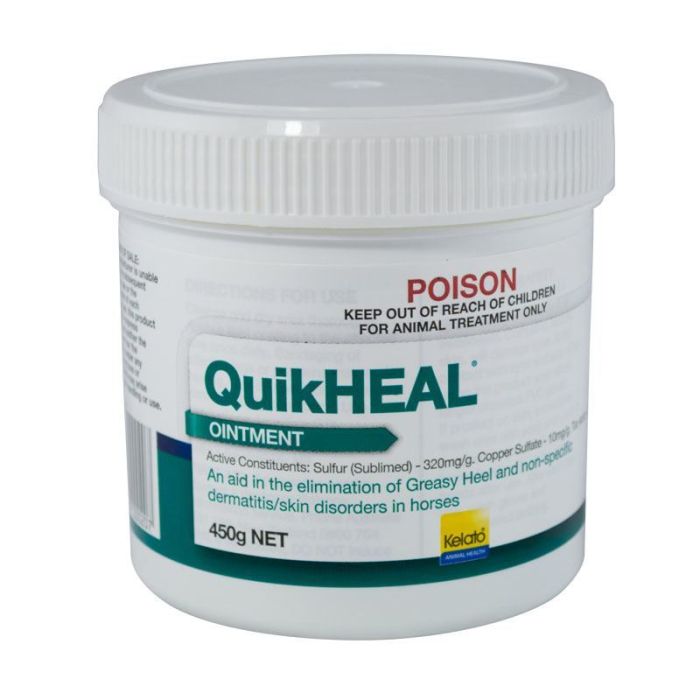 Kelato Quikheal - An aid in the elimination of Greasy Heel and Non-specific dermatitis / skin disorders in horses