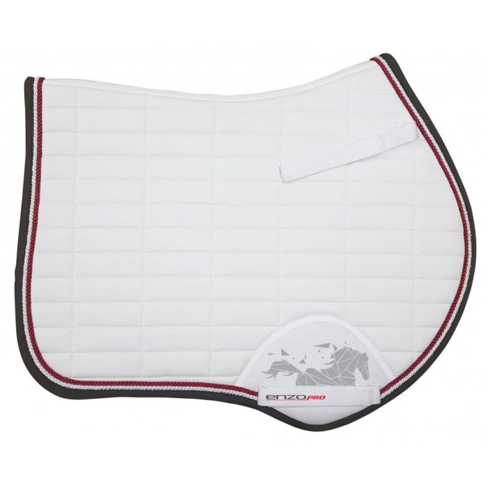 Enzo Pro Euro Saddle Pad - WHITE