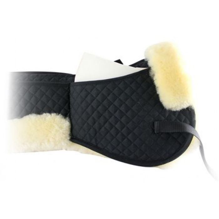 ENZO Sheepskin Show Half Pad with Shims - Black - Full