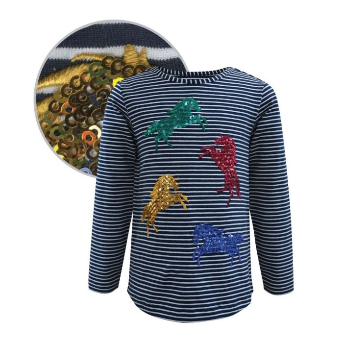 Thomas Cook Girls Sequin Horse L/S Top
