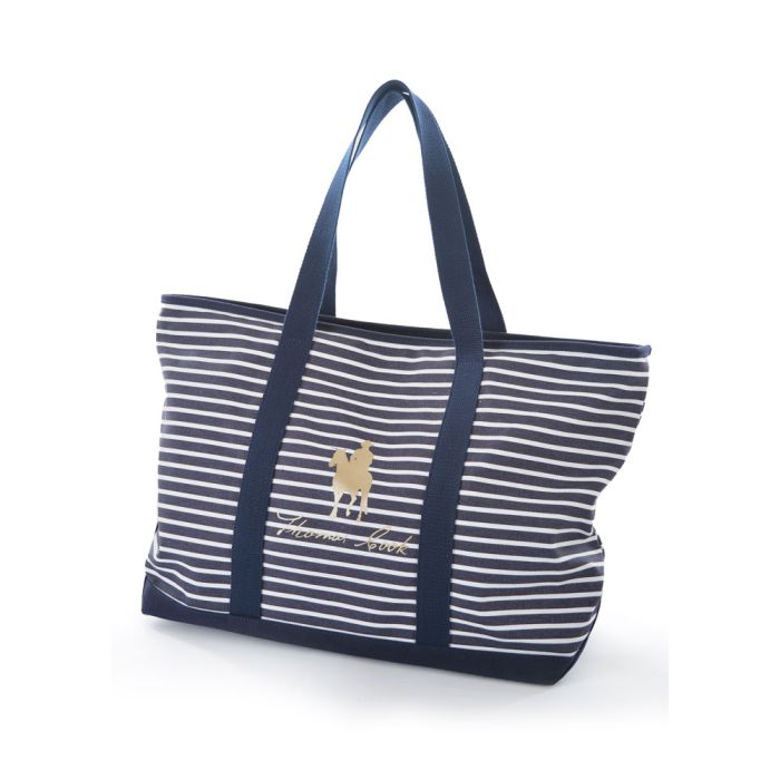Thomas Cook Strip Zip Logo Tote - Navy