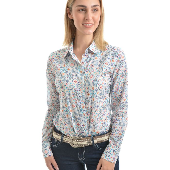 Pure Western Womens Violeta Print Long Sleeve Shirt