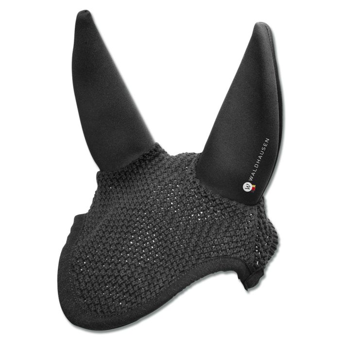 Quiet Ears Crochet Bonnet - Black