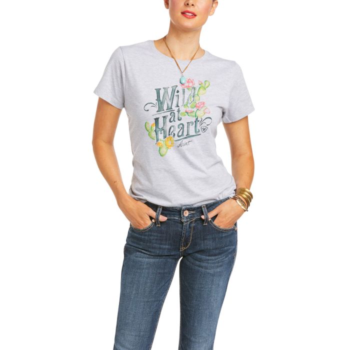 Ariat Ladies Wild at Heart Tee - Grey