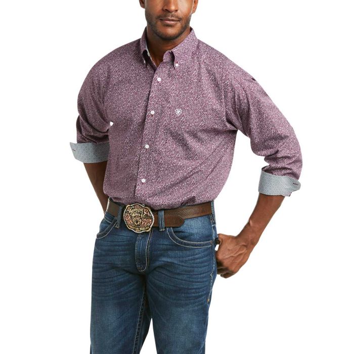 Ariat Men's Wrinkle Free Wilmer Classic Fit Long Sleeve Shirt - Wax Seal