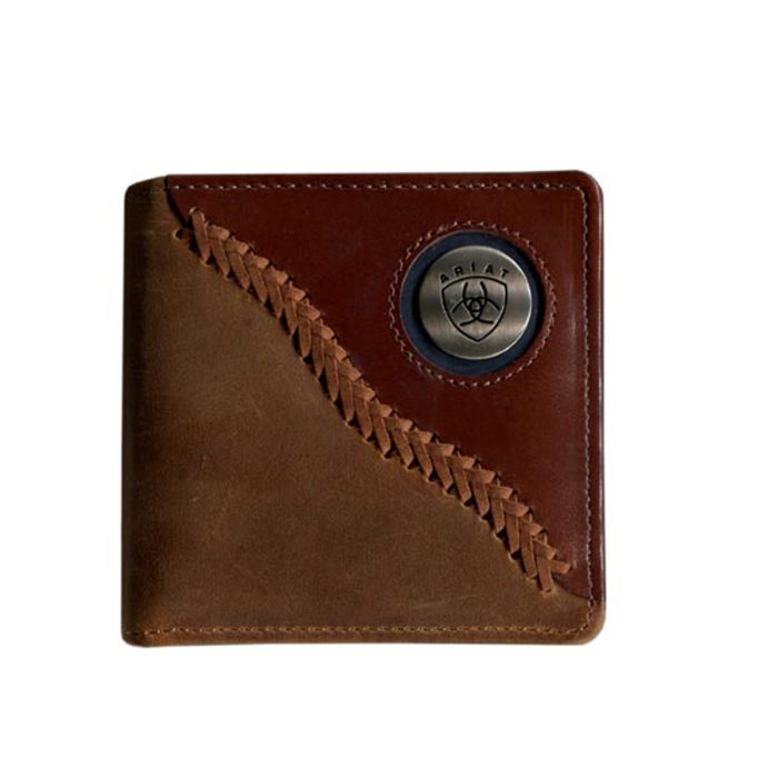 Ariat Men's Bifold  Wallet - Two-tone Brown