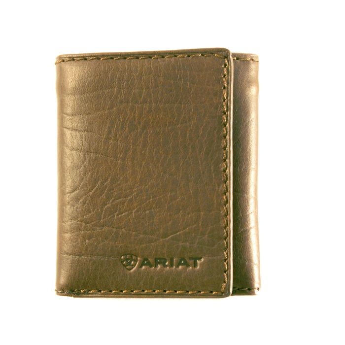 Ariat Men's Tri-Fold Wallet - Dark Brown