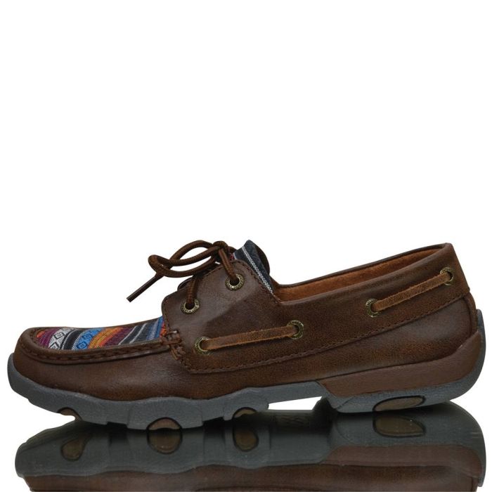 Twisted X Ladies Casual Driving Moc - Brown / Serape