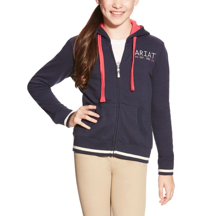 Ariat Girls Cali Zip Hoodie - Navy Eclipse