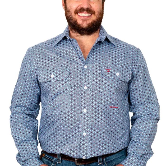 Just Country Austin Full Button Light Blue