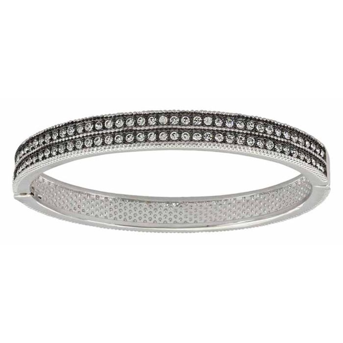 Montana 2 Row Hinged Bracelet - Silver